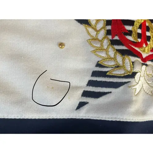 Alfred Dunner Vtg Women's Sweatshirt Nautical Medium Pullover Embroidery Anchor