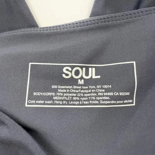 SoulCycle Soul By Soul Cycle Cutout Podium Ankle Crop Athletic Work Out Leggings Dark Grey