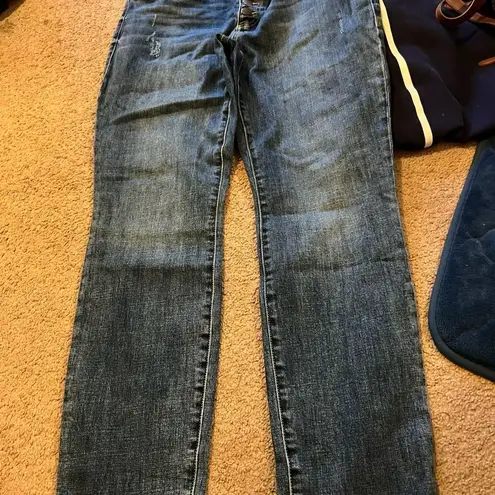 CAbi  high rise button fly jeans 14