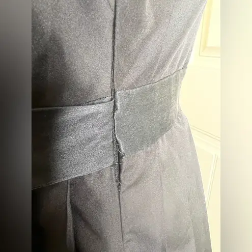 The Limited NTM: Empire Waist Pleated Accordion Skirt Black Midi Dress Sz 10