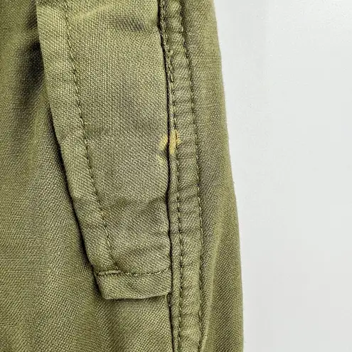 TNA Aritzia Supply Cargo Pants Green Heavyweight Cotton Baggy Women’s Size 0