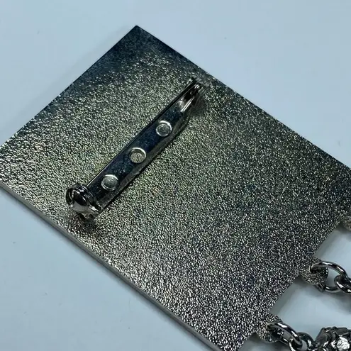 Merry Christmas Vintage Jewelry Pin Brooch Poinsettias and Dangling Pinecones