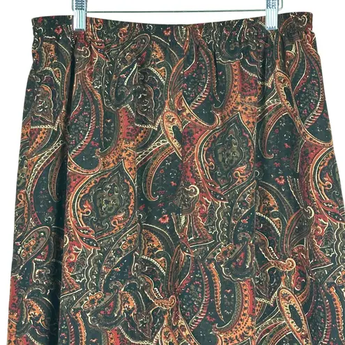 Blair Midi Skirt Womens L Multicolor Paisley Boho Fall Flowy Witchy 70s Hippie