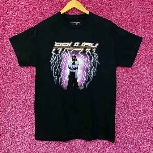 Aaliyah Rnb Retro Lighting Tshirt Size Small