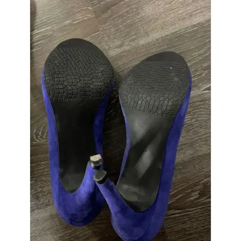 Elegant Royal Blue Suede Peep