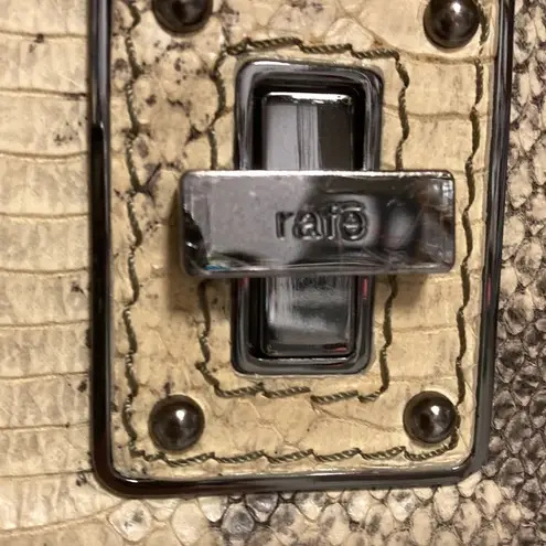 Rafe New York Snakeskin & Metal Stud Purse/Clutch Gray