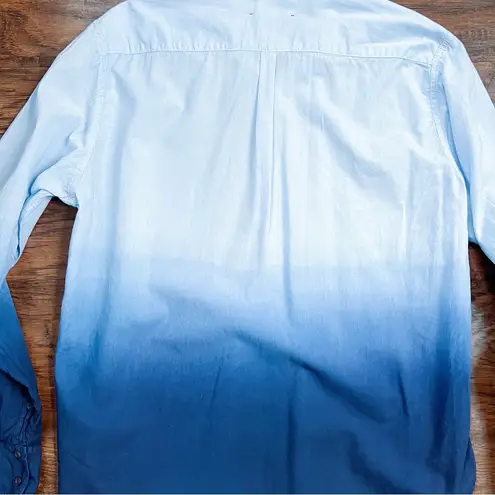 Xirena • Beau Ombré Shirt in Dawn Bleu cotton poplin dip dye button down