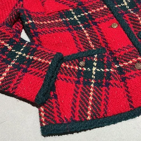 Boyne Valley Weavers handmade in Ireland cardigan sweater Red Size L