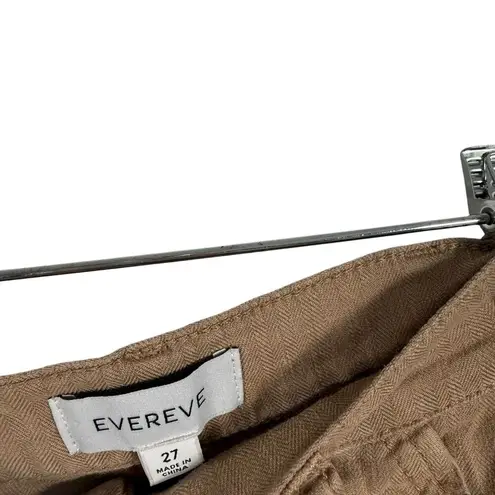 Evereve Tessa Linen Lyocell Cargo Utility Jogger Pants Sandcastle Tan Womens 27