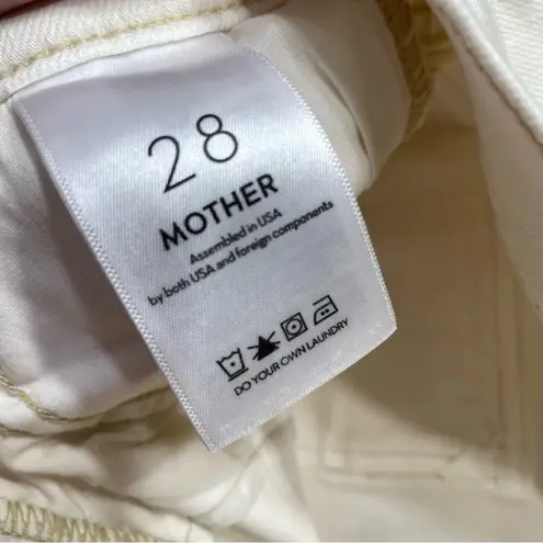 MOTHER The Rambler Cargo Ankle Jeans in Cream Puffs Size 28