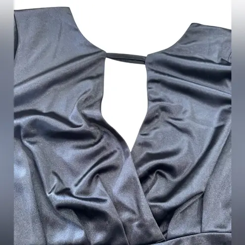 Lulus  Turned Up Black Long Sleeve Bodycon Dress Sleek Black Long Sleeve NEW