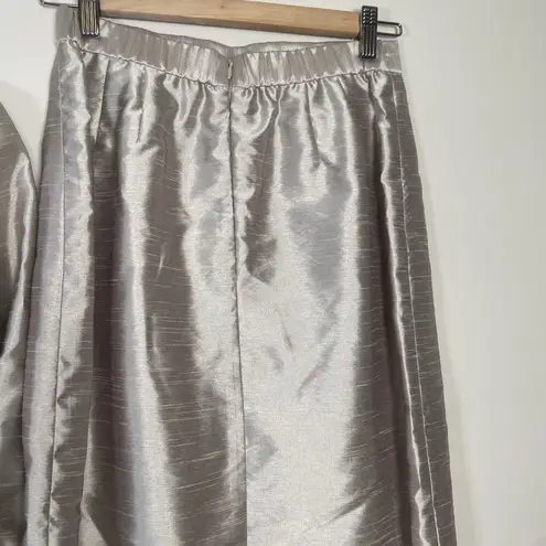 Alex Evenings Formal Suit Womens Size 6 Champagne Shimmer Skirt Jacket Wedding