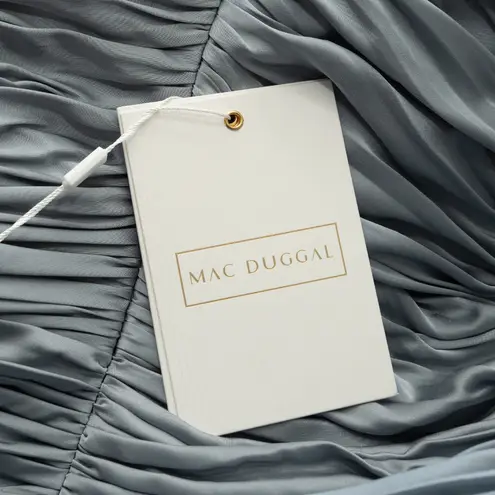 Mac Duggal - Ruched Pleated High-Low Gown 77009