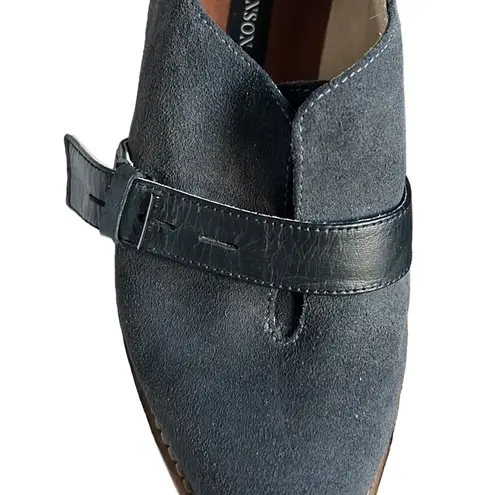 Matt Bernson Black/Charcoal Gray Suede Flat/Loafers Size 6 Black