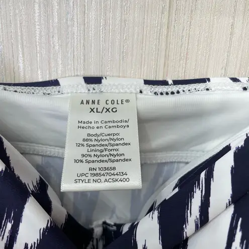 Anne cole NWT Navy Ikat Print Tankini Top XL New with Tags