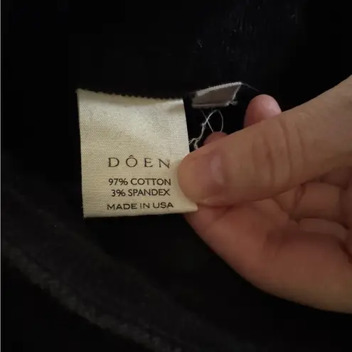 DOÊN | Maritime Corduroy Wide Leg Pants in Black | S