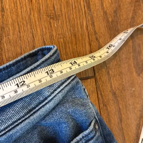 DL1961 Farrow instraslim ankle distressed knee chewed hem jeans 28