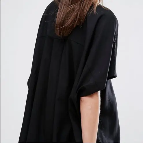 Weekday Black Oversized Boxy Square Collared Blouse