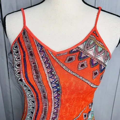 Fire Los Angeles Bohemian Summer Maxi Dress Sleeveless Sz S Spaghetti Straps