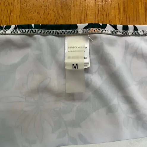 Floral Side Ruched High Waist Swim Bottom Bikini Tummy Control Summer , Size M White Size M