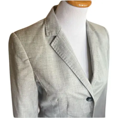Womens Calvin Klein Heathered Gray Blazer Buisness Dress Jacket