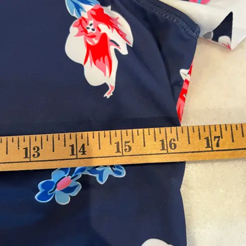 Ekouaer NWOT Floral Off-Shoulder Swimsuit XL One-Piece Bathing Suit Navy