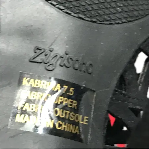 Zigi Soho Black Suede Laser Cut Cutout High Heel Women Sandals size 7.5