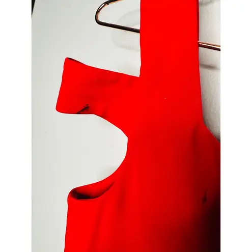 Likely Scarlet Red One-Shoulder Cap Sleeve Maxson Jumpsuit Size 10