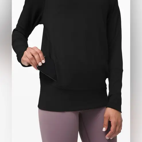Lululemon ‎ Black High Lines Pullover Sweatshirt With Pockets EUC Size 8