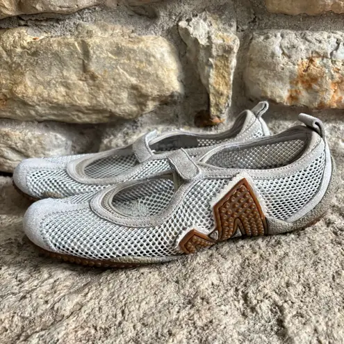Merrell Relay Tour Gray/Taupe Mesh Mary Jane Velcro Strap Shoes 7.5