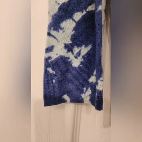 Equipment Agathe Mock Neck Sweater Blue Tie Dye Cashmere Women’s Sweater Medium