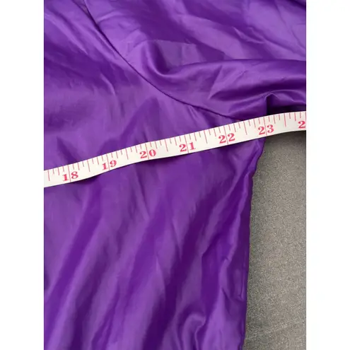 Vintage 1970s Purple Nylon Rain Coat Snap