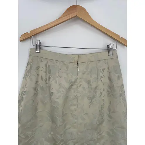 Jacqueline De Bray Vintage Womens Brocade Gold Knee Length Elizabethan Skirt S Size M
