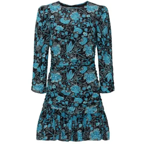 Tanya Taylor ππ Raven Dress ~ Paisley Floral Blue Print 6 NWOT Drop Waist Silk