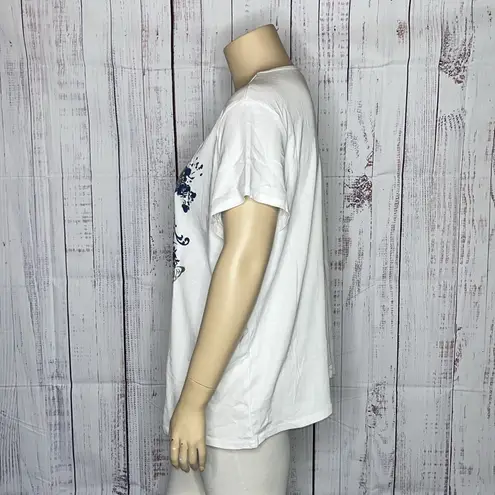 L.A. Blues NWT Size 4X White - Butterfly Graphic Print Knit Top Shirt