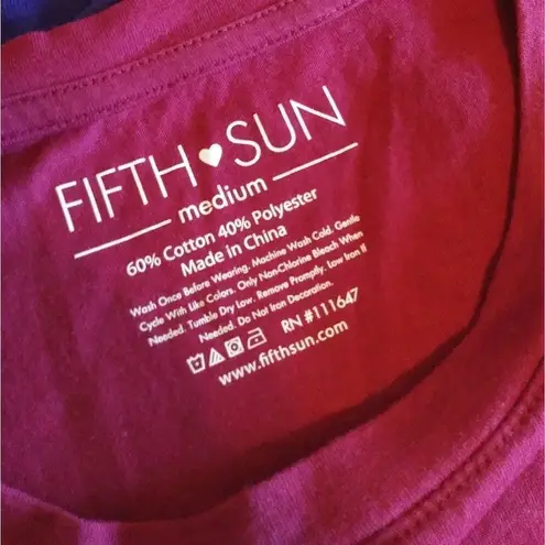 Fifth Sun  Burgundy Wine Graphic TShirt