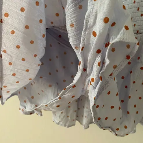 Free People NWT  Flirty Gobi Skort in Blue Polka Dot Size M retail $88