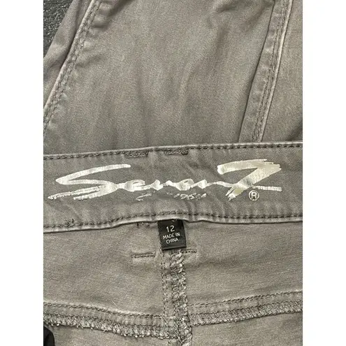 Seven7 Seven Jeans Woman's High Rise Skinny Jeans in Gray. Size 12