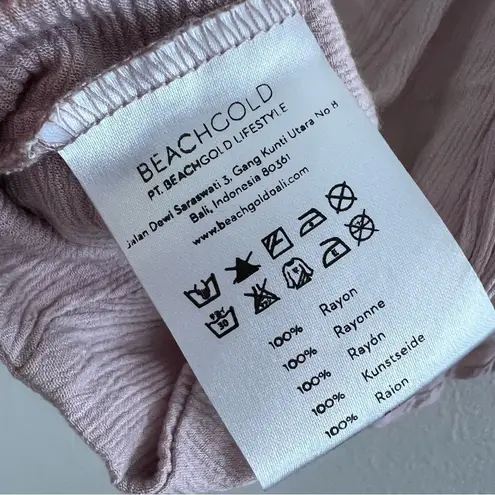 BEACHGOLD Neutral Moth Pink Crop Tie Waist Strappy Medium