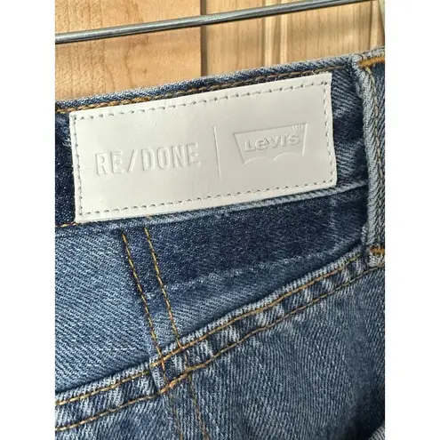 RE/DONE Levi's Denim Front Slit Maxi Skirt in Indigo Size 25 NWT $295