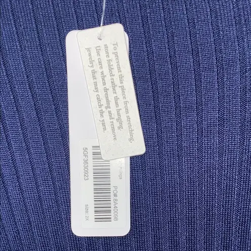 Soft Surroundings Blue Crew Neck Sweater Relaxed Fit