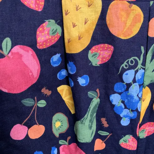 Princess Highway Retro Reboot Fruit Jumpsuit Teacher Linen Womens Size 12 AU 8US Blue