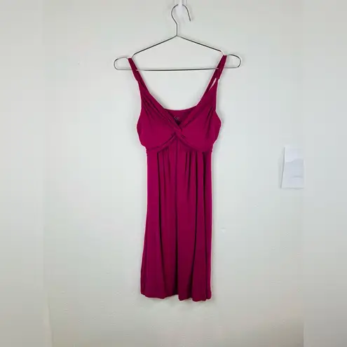 Edge Clothing Pink Sleeveless Mini Dress Twist Front Medium Stretchy & Stylish