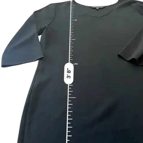Ming Wang Black 3/4 Sleeve v neck Dress Size LARGE