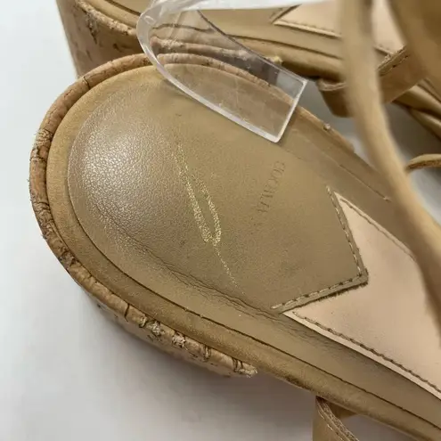 Brian Atwood Astor Camel Nubuck Lace Up Tie‎ Sandals Size US 8.5 Tan thumbnail 8