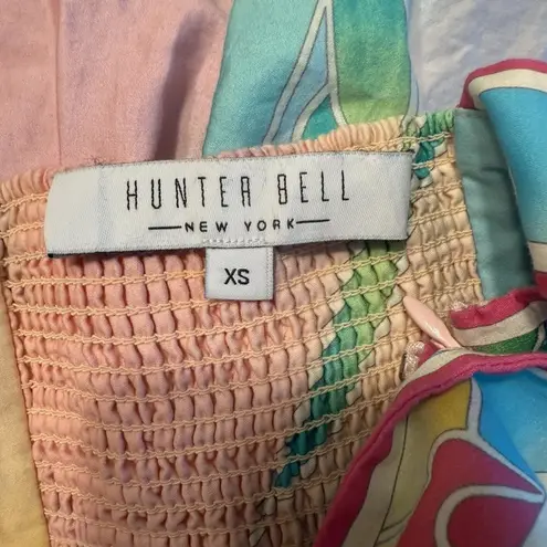 Hunter Bell Sundress Sz XS Rita Midi Tiered Ruffle Smocked Full Skirt Easter