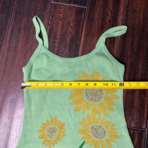 Los Angeles Apparel Spaghetti strap mini dress flower hand painted design casual bohemian