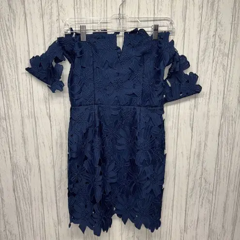 Saylor Womens Size M X FP Dahlia Dress Navy EUC