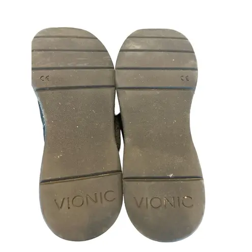 Vionic Shoes Womens 8 Cadee Mary Jane Sneaker Black Leather Comfort Loafer READ