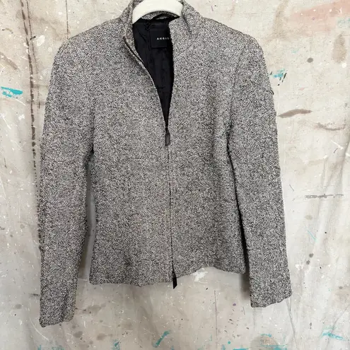 Akris Silk Tweed Pattern Jacket